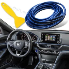 Car Interior Edge Gap Line Moulding Trim Molding Strip Auto Decor -16ft/5M Blue