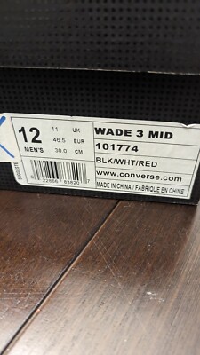 Converse Dwyane Wade 3 Mid - Size 12 - 101774 | eBay
