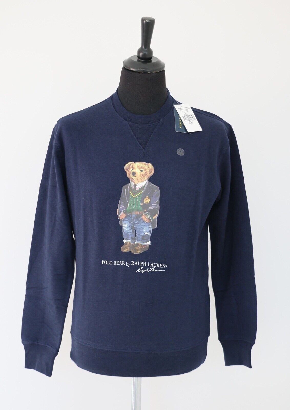 Polo Ralph Lauren Men's Bear Logo Jumper Sweatshirt Navy Limited 