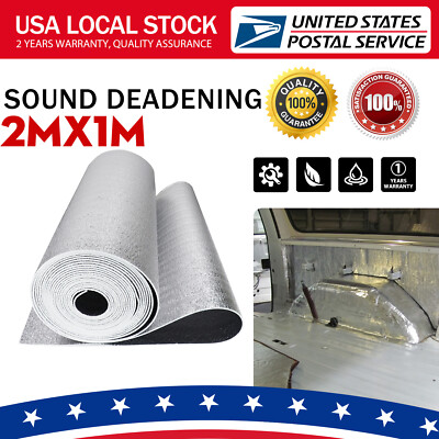 80''x39'' Automotive Sound Deadening Insulation Heat Barrier Noise Proof US