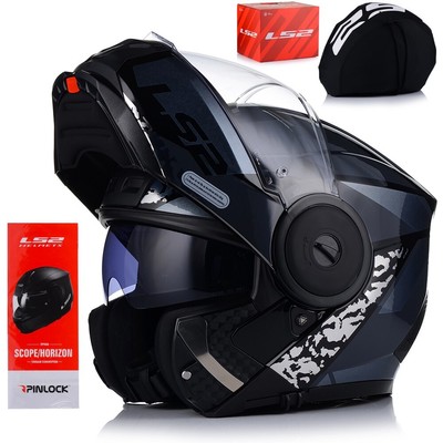 Motorradhelm | LS2 FF902 SCOPE II P/J | Klapphelm + PINLOCK 70 + Blendscheibe