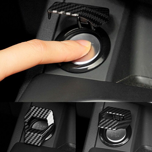 1Pc Engine Switch Start Stop Push Button Cover Carbon Fiber Trim Car Accessories - Picture 5 of 15