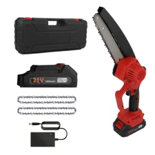 21V Electric Cordless Chain Saw Small Handheld Chainsaw with Battery Powered