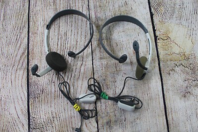 2 Xbox 360 Gaming Headsets Headphones Microphone Volume Control Mute Switch