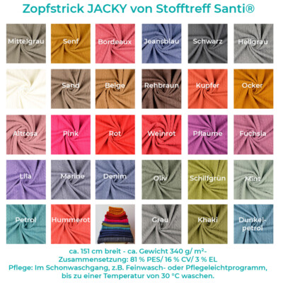 Jersey Zopfstrick Jersey Jacquard Stoffe Zopfstrick Jacquard