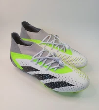 Adidas Men's Predator Accuracy.1 FG Soccer Cleats White Green Size 10 GZ0035 New
