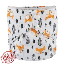 Reusable Pocket Diaper Nappy Toddler Junior Kids Foxes Trees 