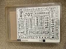 Stampin  Up Word by Word Unmounted Rubber Stamp Set 2005 New Laughter Friend