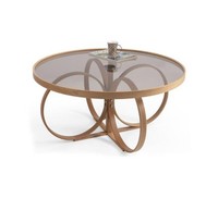 Wohnzimmer Kaffee Tisch Designer Rund Couchtisch Glastisch Luxus MöBel