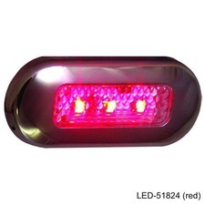 T-H MARINE LED-51824-DP RED OBLONG COURTESY L...