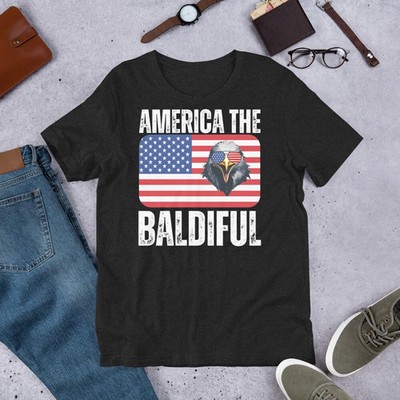  America The Baldiful Flag Bald Eagle Patriotic 4th Of July Black T-Shirt
