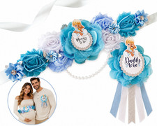 Precious Moments Boy Blue Mommy to be Baby Sh...