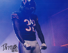 TERELL SMITH signed (2025 CHICAGO BEARS) autograph football 8X10 photo W/COA #2