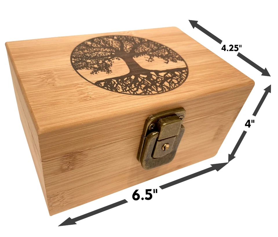 Tree of Life Stash Box Combo - Original Stash Box with Grinder and Stash Jar - Image 4 of 4