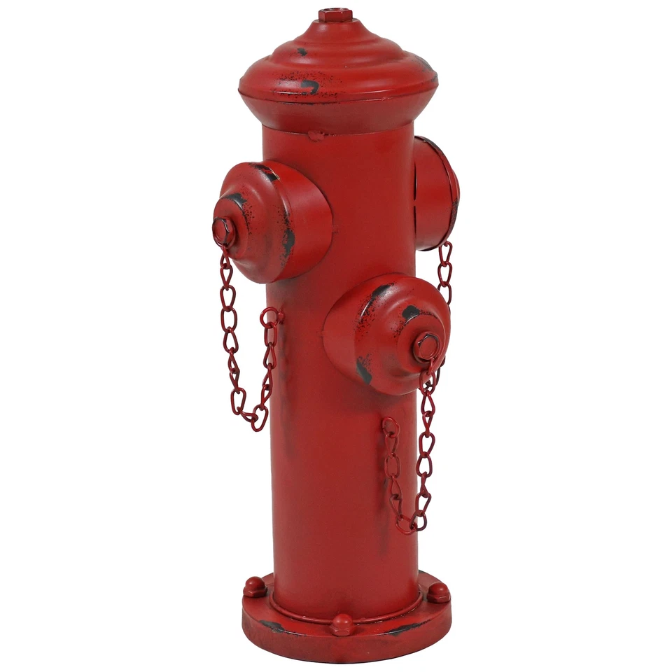 Fire Hydrant Metal Outdoor Statue - 14 in by Sunnydaze - Image 2 of 4