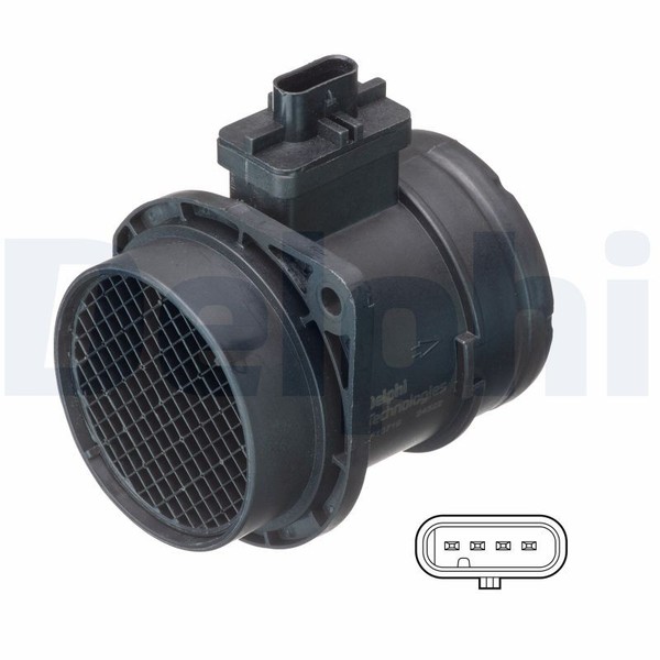 Delphi Luftmassenmesser LMM FüR VW Polo 1.2 TDI Seat Ibiza IV Sportcoupe-image
