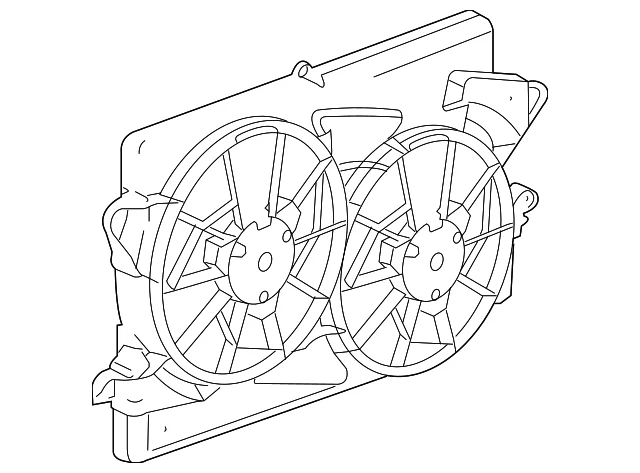 Genuine GM Engine Cooling Fan Shroud 20970655 - Image 3 of 4
