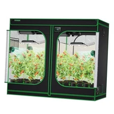  S848 4x8 Grow Tent High Reflective Mylar with Observation 96"x48"x80" Black