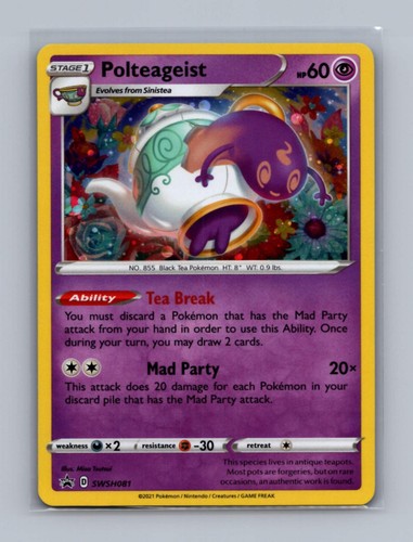 Polteageist SWSH081 Lightly Played Promo Sword & Shield Promo Pokemon Holo