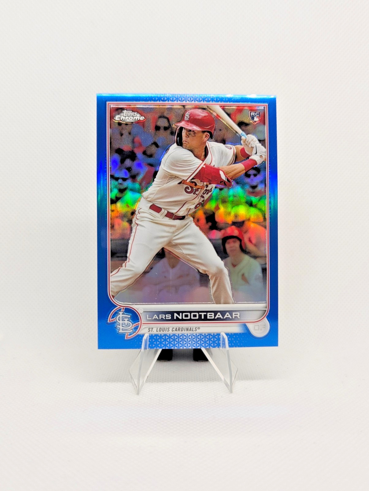 2022 Topps Chrome LARS NOOTBAAR RC #19 Blue Refractor Parallel #/150 Cardinals