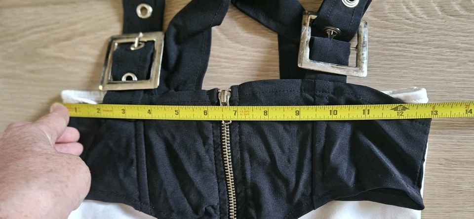 Sexy School Girl Y2k Cosplay Costume, Plaid Skirt, Top, Scarf, USA, JValentine - Image 3 of 4