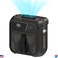 Portable Rechargeable Waist Fan 10000mAh, 5 Speeds, Clip-On Neck Fan for