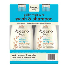 Aveeno Baby Daily Moisture Body Wash  Shampoo with Natural Oat Extract, 2 pk