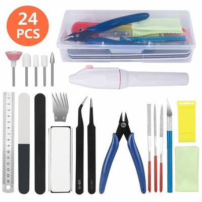 Craft Car Model Assembling Building Kit for Gundam,24pcs Basic Modeler Tool Set