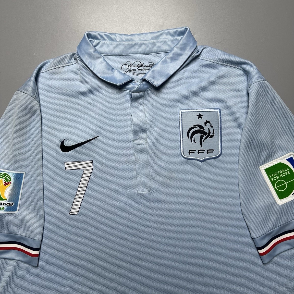 FRANCE NIKE 2013/2014 FOOTBALL SOCCER AWAY JERSEY #7 RIBERY SIZE