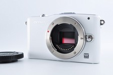N MINT/CASE Olympus PEN Mini E-PM1 12.3MP Digital Camera Body White Japan 310