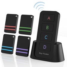 4 Pack Key Finder Remote Locator RF Tracker w Alarm Beeper