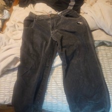 Vintage 90s JNCO Jeans Black 34x30 8 Ball Dragon Embroidered Lightly Worn
