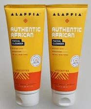 2 - Alaffia Authentic African Facial Cleanser, Detoxifying, Unscented - 3.4 Oz. 