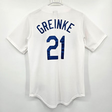 Majestic MLB Los Angeles LA Dodgers Zack Greinke Baseball Jersey Men Small