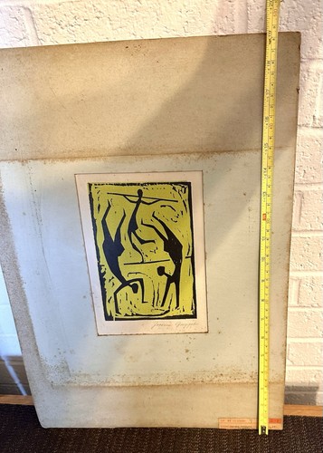 Jerome Gropper Signed Woodcut "Acrobats" Scholastic Gold Medal Award Print 19" - Photo 9/13