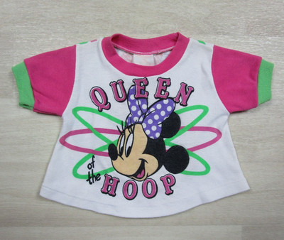 Vintage 90s Minnie Mouse Baby Shirt (12 MOS) Queen of the Hoop All Over Print