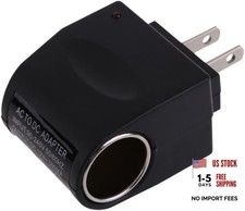 Black AC DC Converter Outlet Power Supply AC 110V - 220V to car DC 12V