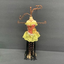 S. S. Sarna Mannequin Jewelry Embellished Organizer Stand Whimsical Yellow