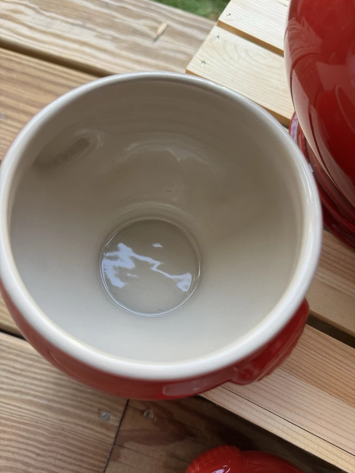 Le Creuset EXCEPTIONAL FIND NEW Set 3QT Cerise Soup Tureen w/ 4-20oz Soup Bowls! - Image 4 of 4