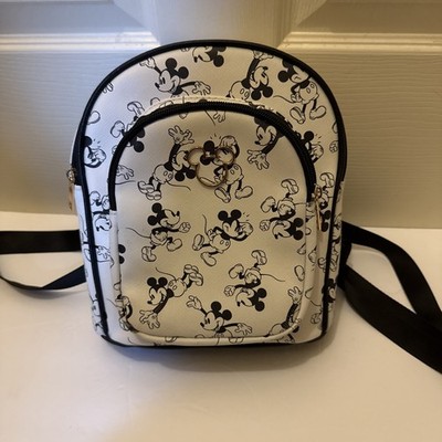 Bioworld Disney Mickey Mouse Black White Adjustable Strap Small Backpack NEW