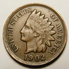 1902 Indian Head Cent Penny F-VF  "Coin Pictured - Not Cleaned"
