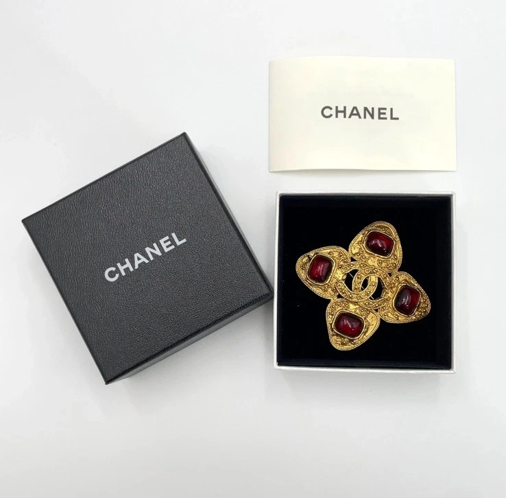 CHANEL Red Fashion Brooches & Pins for sale | eBay