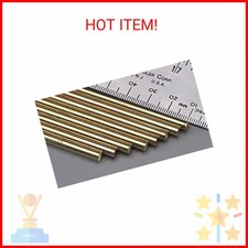 K&S 8165 Round Brass Rod, 5/32" OD x 12" Long, 1 Piece, Made in The USA