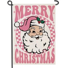 Fapulee Merry Christmas Garden Flags 12x18 inch Double Sided, Seasonal Xmas