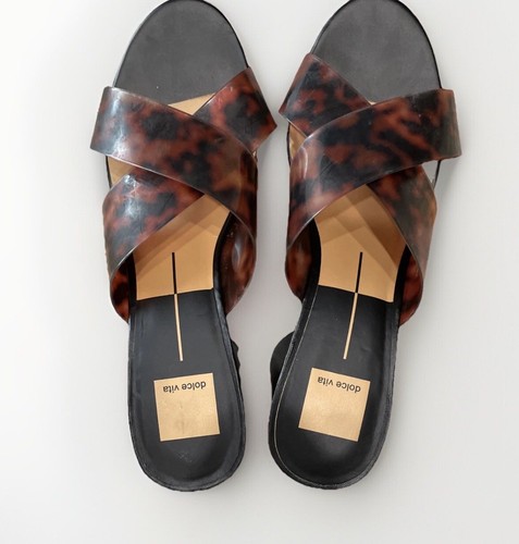 Sandali DOLCE VITA tartaruga slip on tacco alto blocco taglia 9 stampa tartaruga🔥 - Foto 12 di 17
