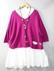 Moonshine Jumper 48 50 52 Oversized Lagenlook Fuchsia
