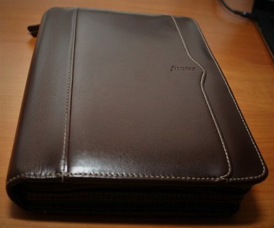 Filofax Cuban Zip System Organizer/Agenda (A6) braunes Leder Multi-Case