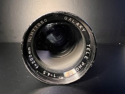 Galaxy Tele Photo 200mm f/4.5 M42 Screw Mount Objektiv Made in Japan + Case