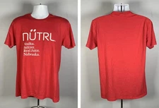 New NUTRL Vodka Seltzer Real Juice Nebraska Football T Shirt Mens Large Red