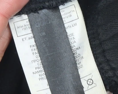 Adidas Men’s Black Jogger Trousers L with Logo Stripes - Image 4 of 4